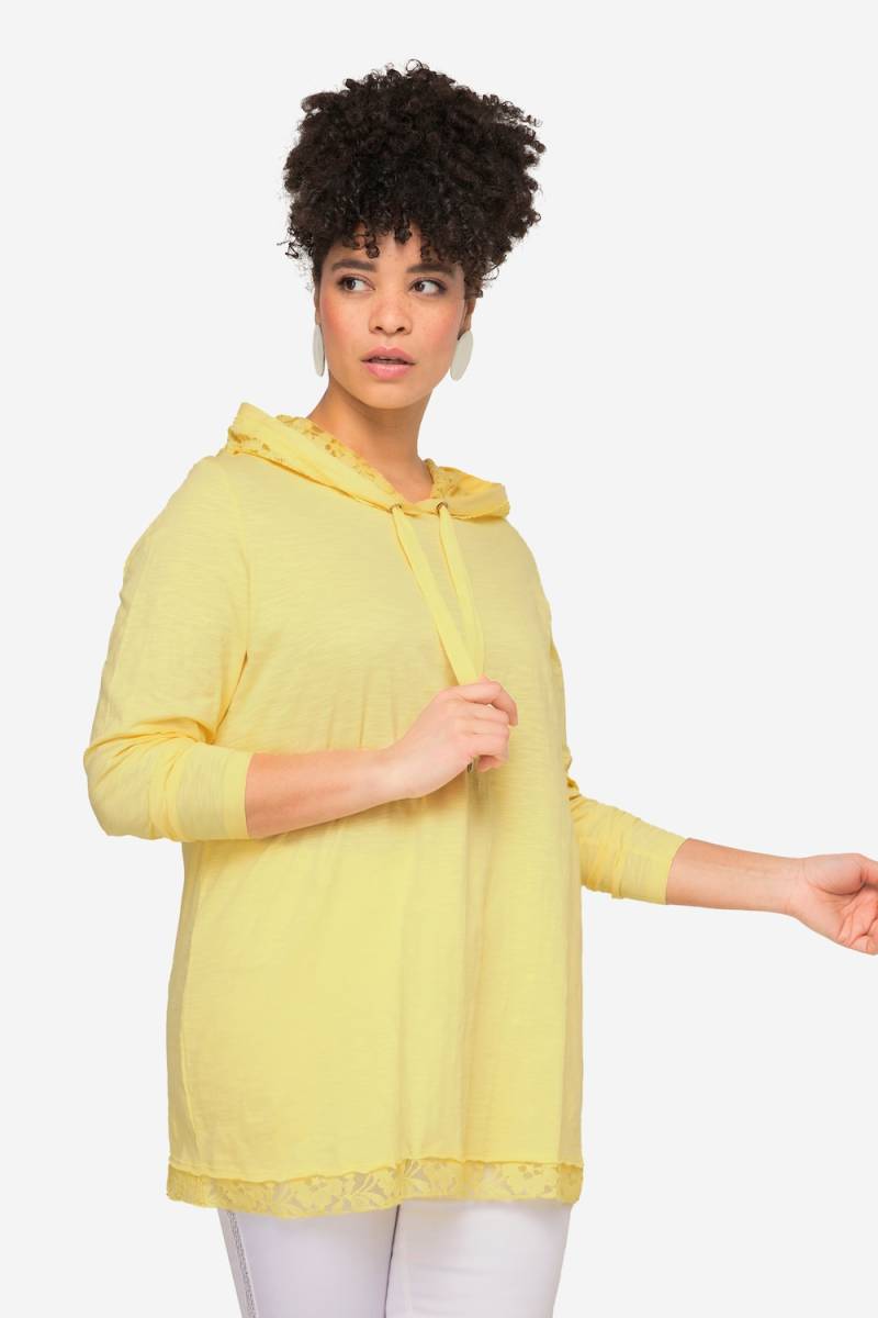 Große Größen Langarmshirt, Damen, gelb, Größe: 56, Baumwolle, Mia Moda von Mia Moda