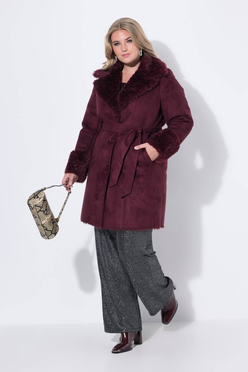 Große Größen Mantel, Damen, rot, Größe: 42, Polyester, Mia Moda von Mia Moda