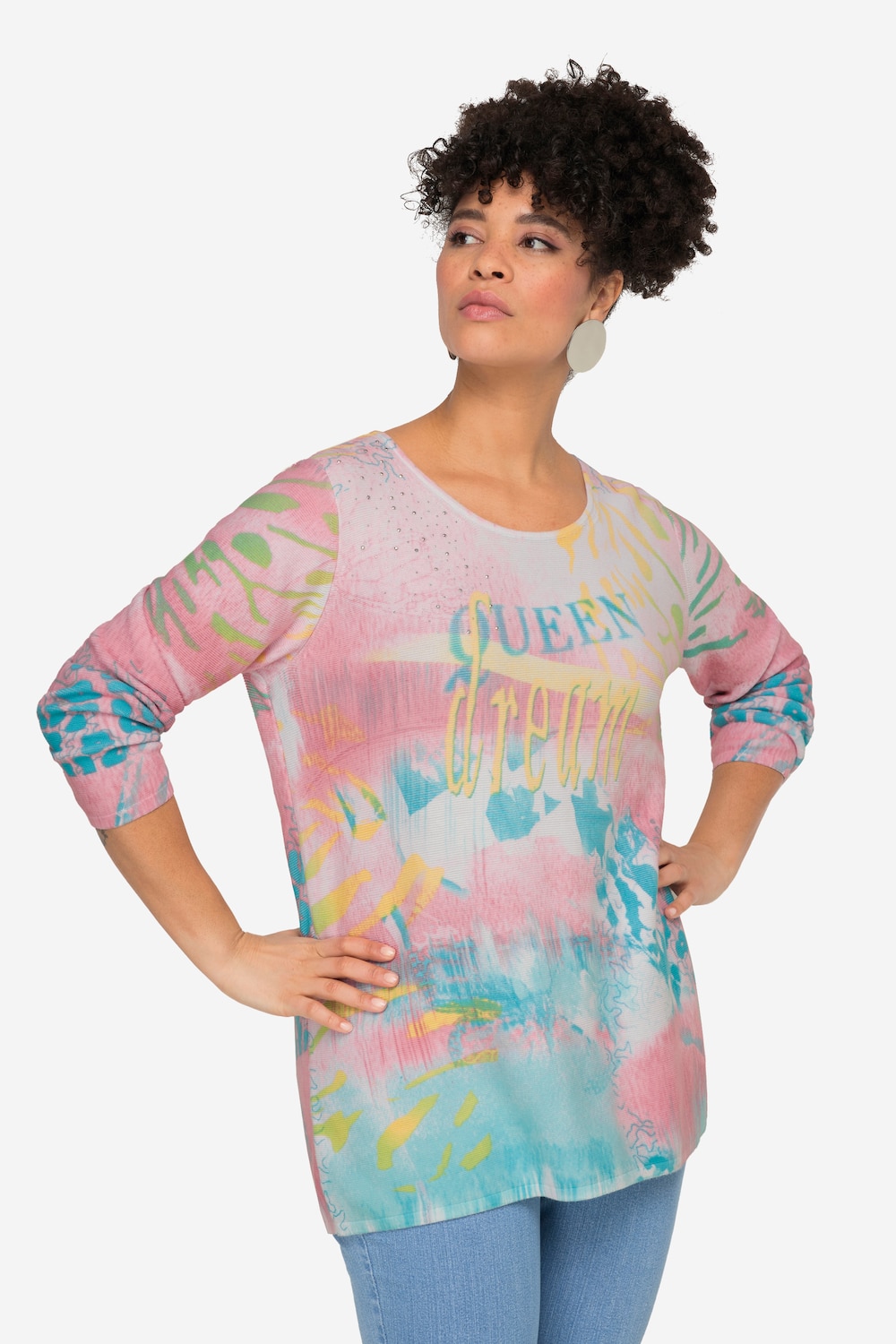 Große Größen Pullover, Damen, grau, Größe: 54, Baumwolle, Mia Moda von Mia Moda