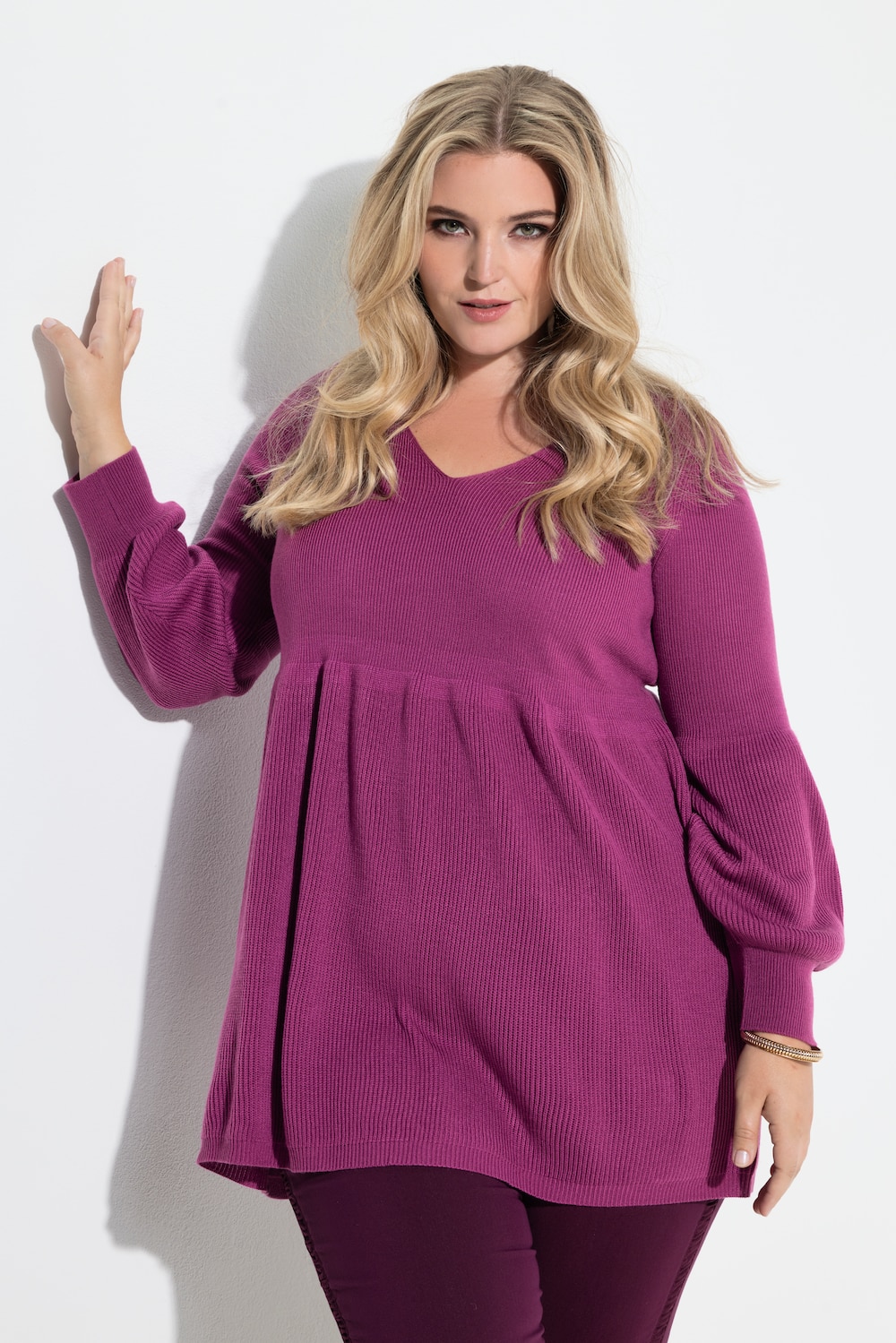 Große Größen Pullover, Damen, rosa, Größe: 42/44, Synthetische Fasern, Mia Moda von Mia Moda