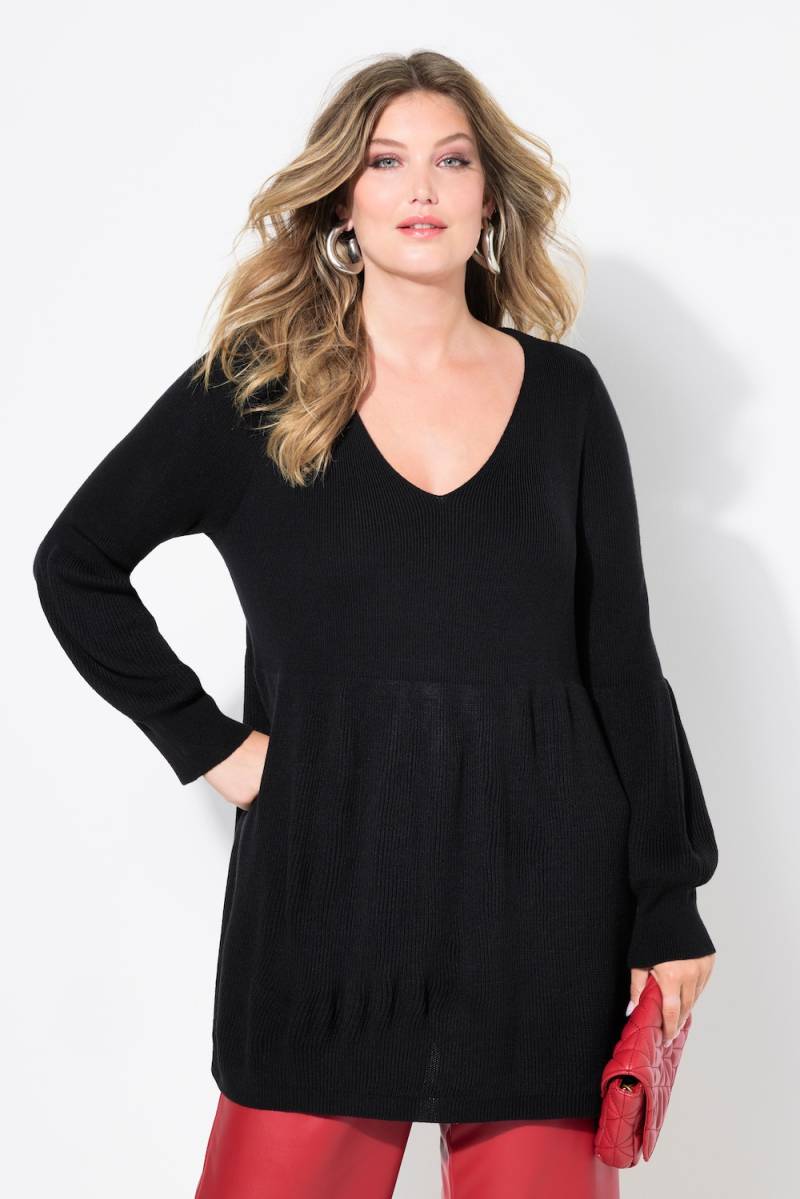 Große Größen Pullover, Damen, schwarz, Größe: 46/48, Synthetische Fasern, Mia Moda von Mia Moda