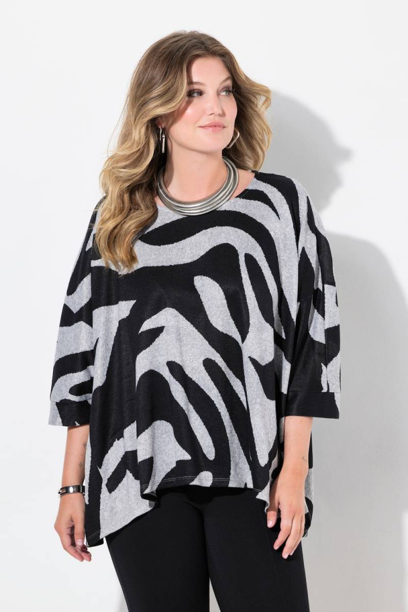 Große Größen Pullover, Damen, schwarz, Größe: 54/56, Polyester, Mia Moda von Mia Moda