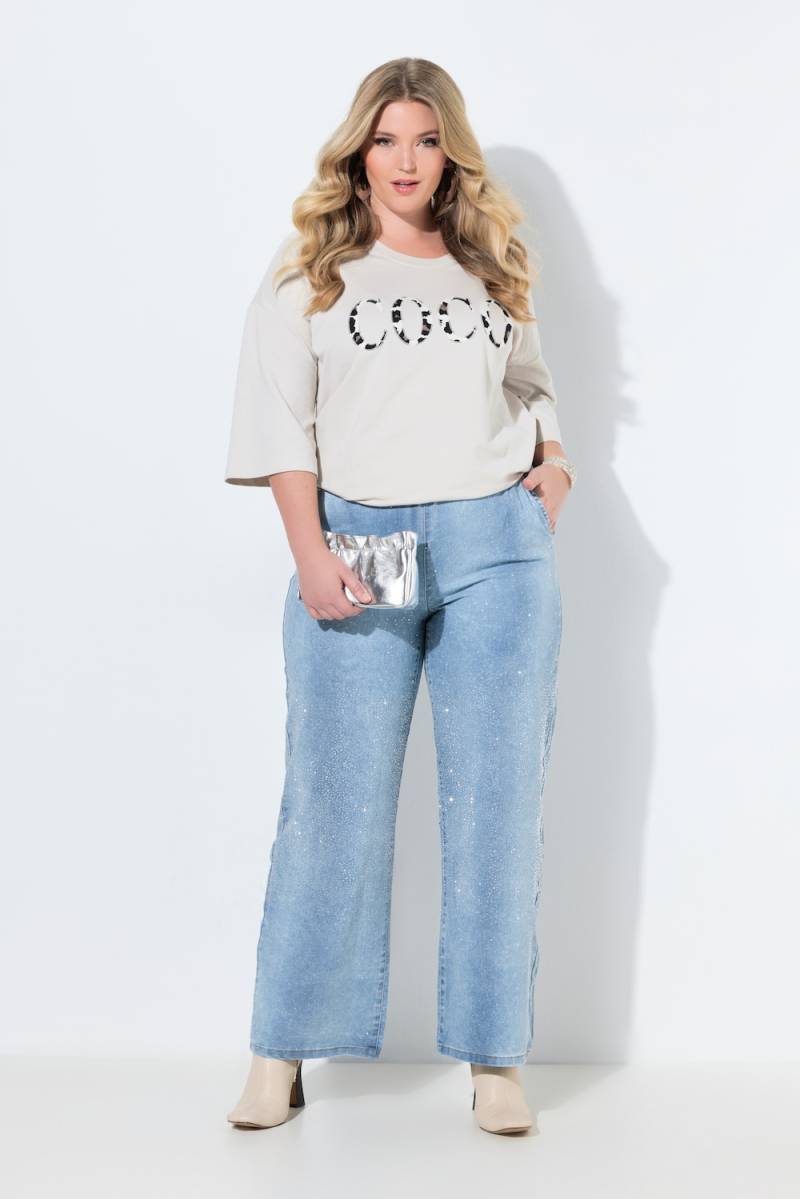 Große Größen Schlupfjeans, Damen, blau, Größe: 50, Baumwolle/Polyester, Mia Moda von Mia Moda