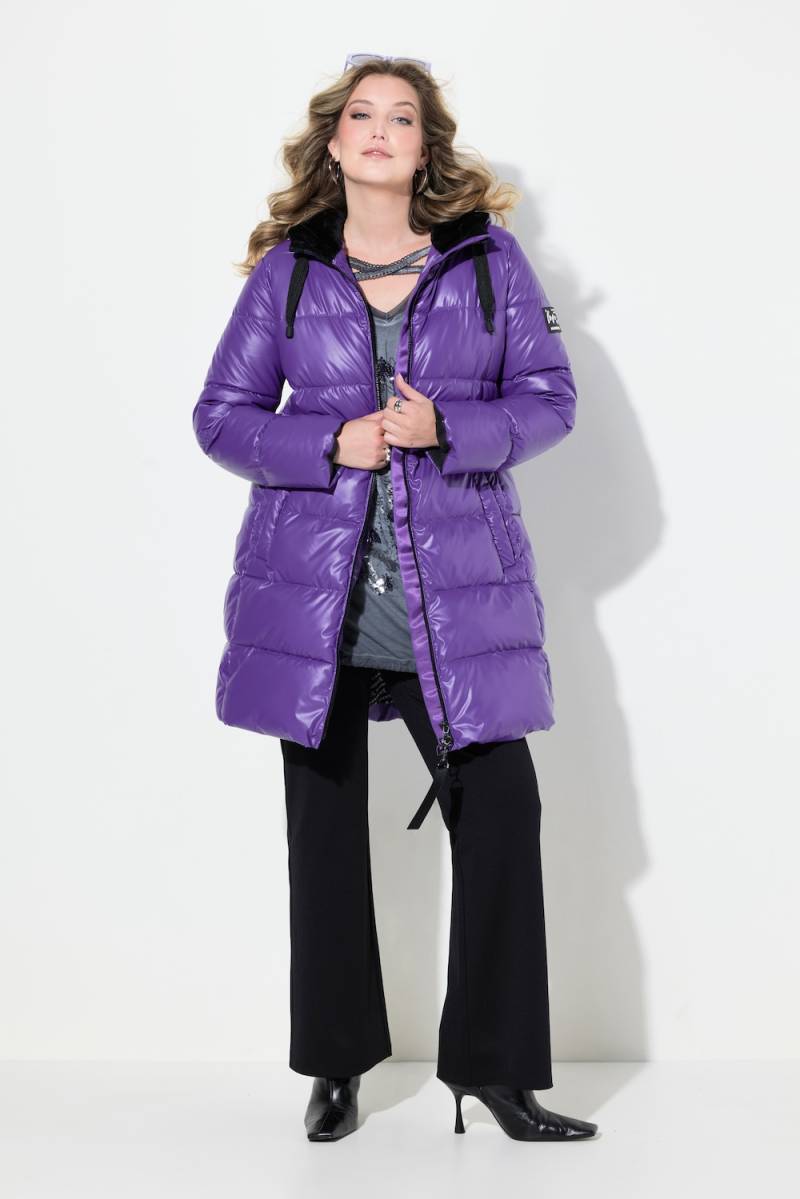 Große Größen Steppjacke, Damen, lila, Größe: 50, Polyester, Mia Moda von Mia Moda