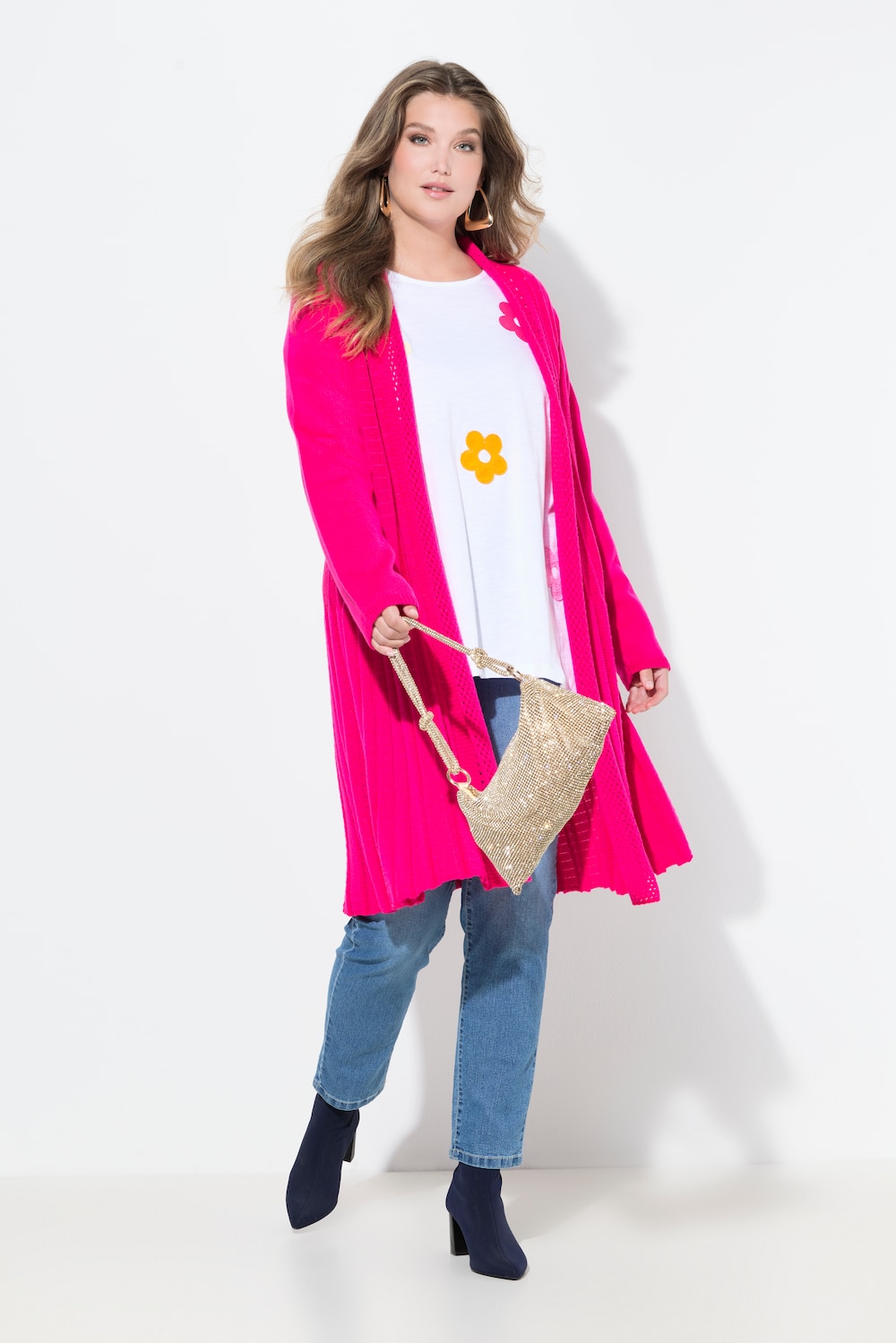 Große Größen Strickjacke, Damen, rosa, Größe: 50/52, Synthetische Fasern, Mia Moda Große Größen Strickjacke, Damen, rosa, Größe: 50/52, Synthetische Fasern, Mia Moda von Mia Moda