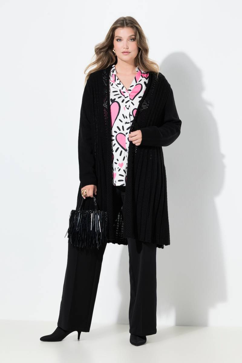 Große Größen Strickjacke, Damen, schwarz, Größe: 50/52, Synthetische Fasern, Mia Moda Große Größen Strickjacke, Damen, schwarz, Größe: 50/52, Synthetische Fasern, Mia Moda von Mia Moda