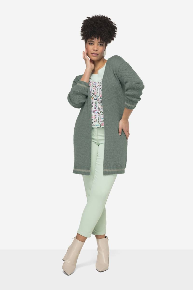Große Größen Strickjacke, Damen, türkis, Größe: 56/58, Synthetische Fasern, Mia Moda von Mia Moda