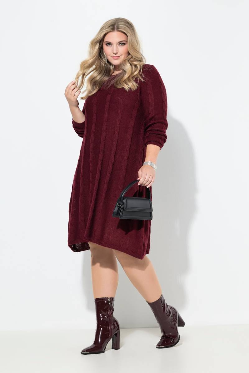 Große Größen Strickkleid, Damen, rot, Größe: 42/44, Synthetische Fasern, Mia Moda von Mia Moda