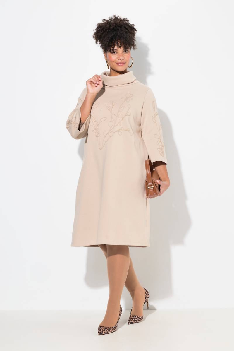 Große Größen Sweatkleid, Damen, braun, Größe: 46, Baumwolle/Polyester, Mia Moda von Mia Moda