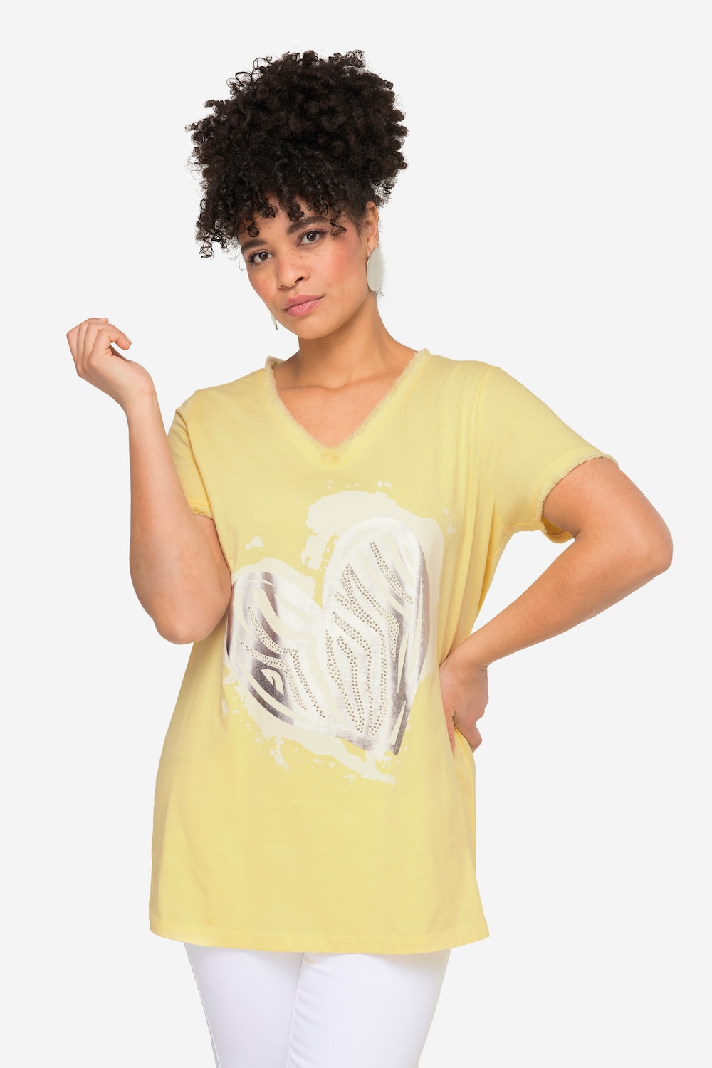 Große Größen T-Shirt, Damen, gelb, Größe: 54, Baumwolle, Mia Moda Große Größen T-Shirt, Damen, gelb, Größe: 54, Baumwolle, Mia Moda von Mia Moda