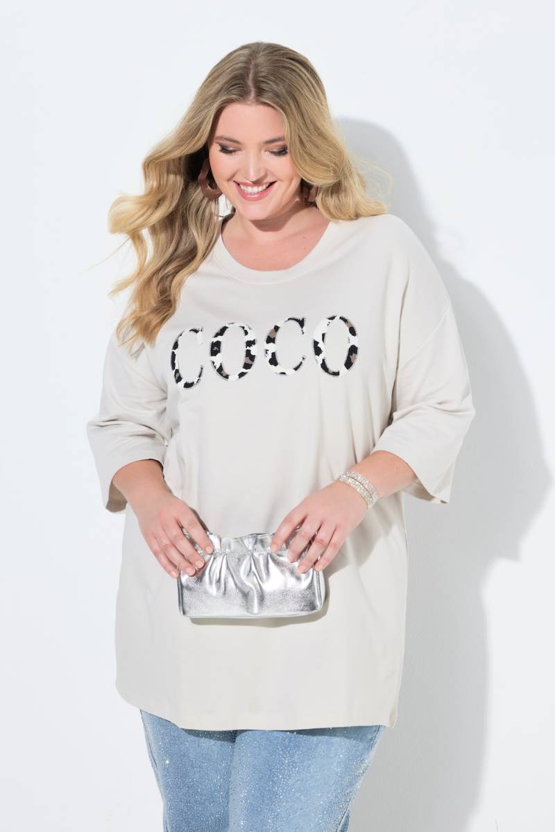 Große Größen T-Shirt, Damen, grau, Größe: 58/60, Baumwolle, Mia Moda von Mia Moda