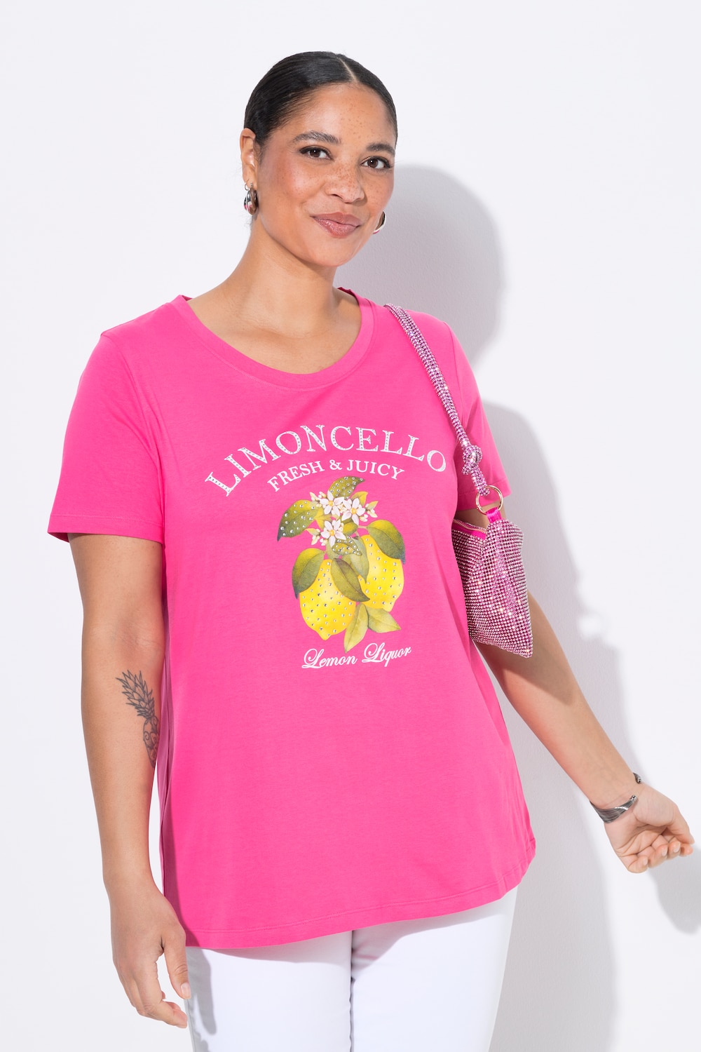 Große Größen T-Shirt, Damen, rosa, Größe: 56, Baumwolle, Mia Moda von Mia Moda