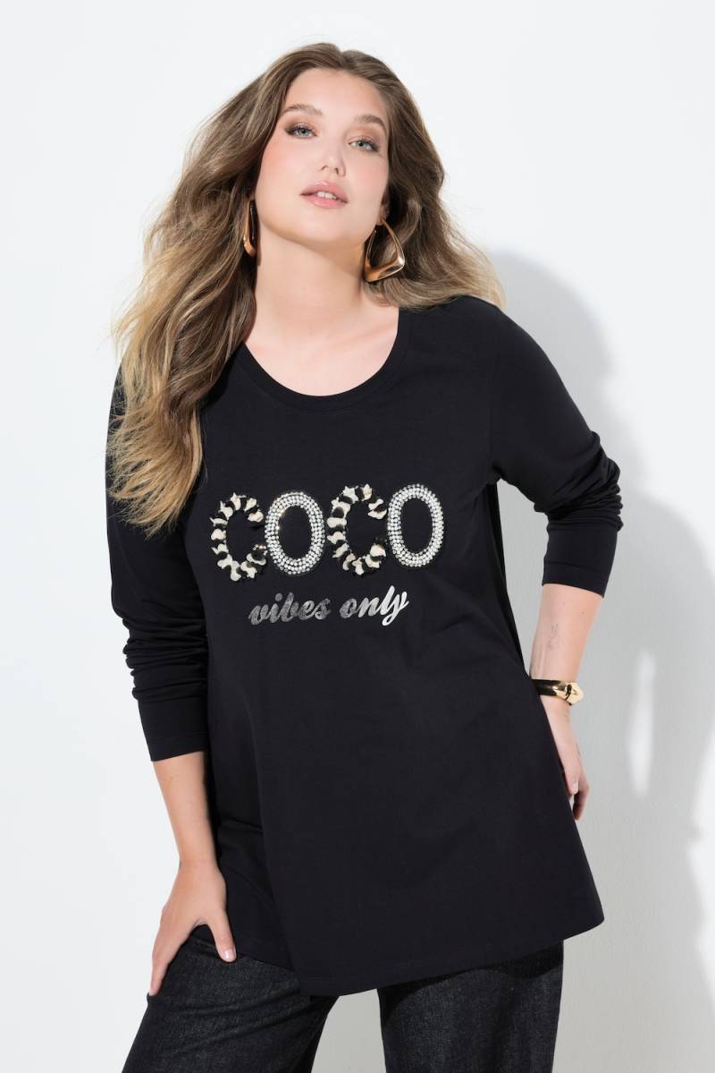 Große Größen T-Shirt, Damen, schwarz, Größe: 58, Baumwolle, Mia Moda von Mia Moda