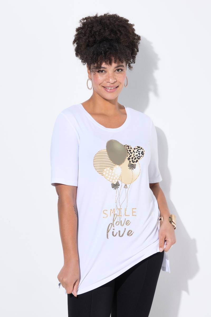 Große Größen T-Shirt, Damen, weiß, Größe: 50, Viskose, Mia Moda von Mia Moda