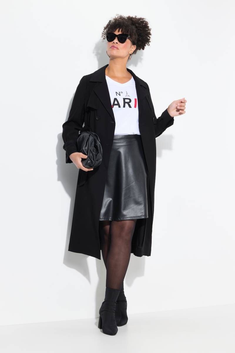 Große Größen Trenchcoat, Damen, schwarz, Größe: 54, Viskose, Mia Moda von Mia Moda