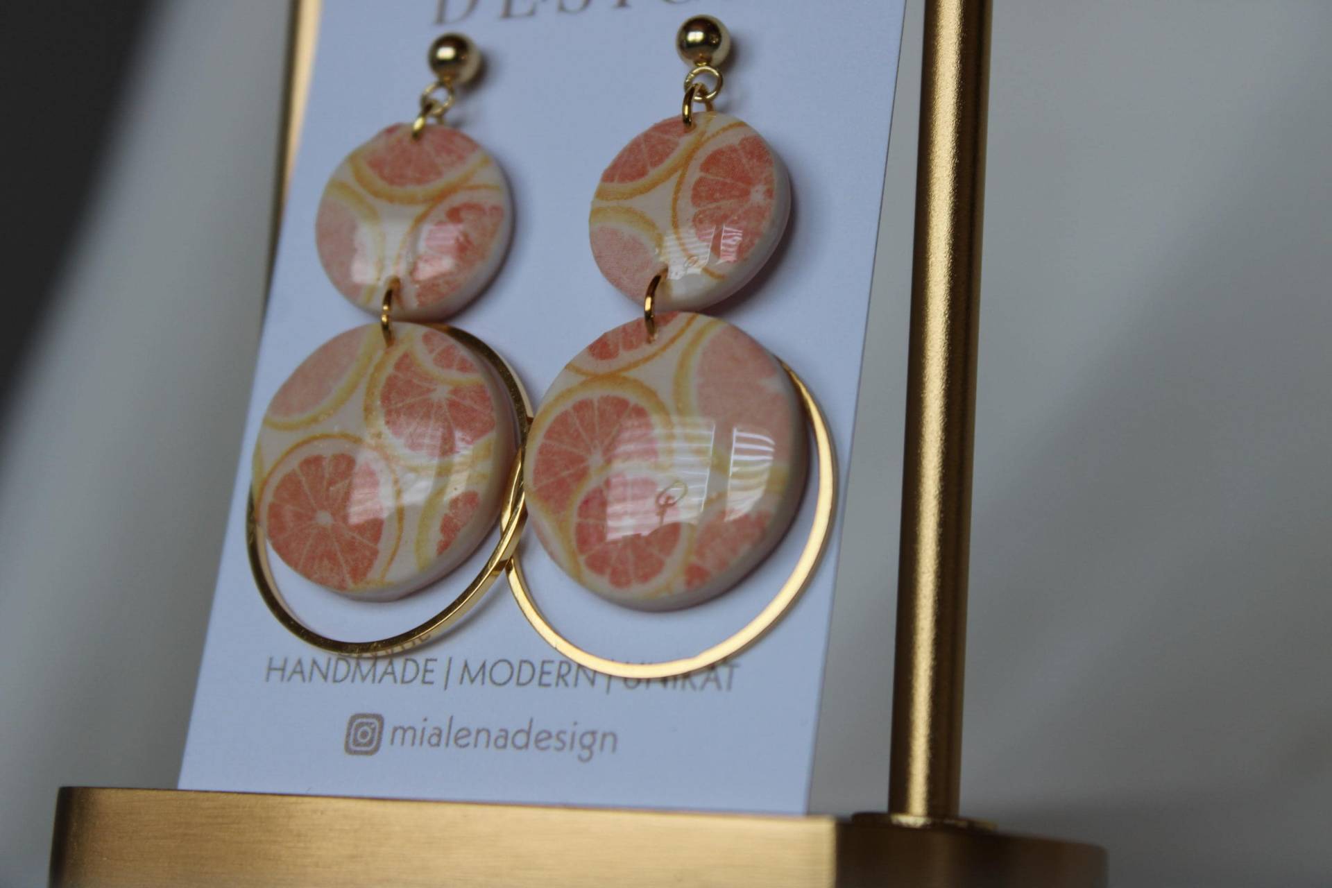 Ohrringe Oranges Rund Ohrringe Oranges Rund von MiaLenaDESIGNShop