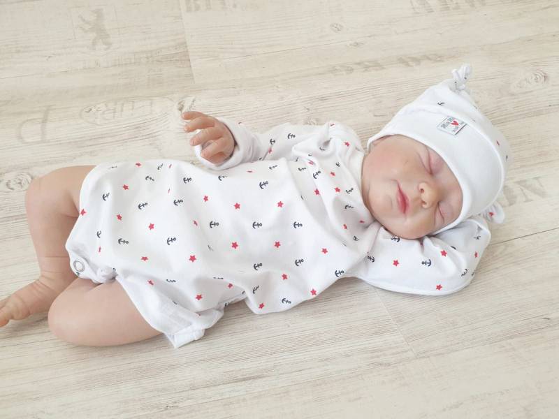 Mitwachs-Baby-Body Größe 50-92 | Stoffwahl Handgemacht in Deutschland Weicher Baumwoll-Jersey |Einzeln Oder Als Set Mit Mütze & Halstuch von MiaMiaAtelier