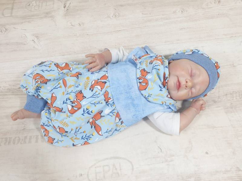 Mitwachs-Strampler Baby 50-92 | Stoffwahl Handgemacht in Deutschland Weicher Baumwoll-Jersey Einzeln Oder Als Set Mit Mütze & Halstuch von MiaMiaAtelier