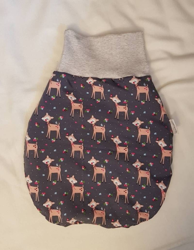 Winterlicher Pucksack Mit Kuschelig Warmer Innenseite Aus Schurwolle Für Die Kleinsten, Schön Warm Und Weich Viel Platz Zum Strampeln von MiaNonnaHandmade