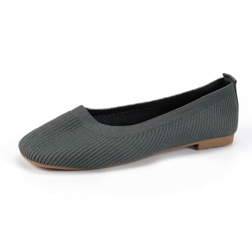 Ballettschuhe Aus Strick Für Damen Mit Rundkappe Bequem Elegant Slip On Flache Schuhe Für Täglichen Gebrauch & Spaziergänge Leichtes Gewebe,Grau,39 EU Ballettschuhe Aus Strick Für Damen Mit Rundkappe Bequem Elegant Slip On Flache Schuhe Für Täglichen Gebrauch & Spaziergänge Leichtes Gewebe,Grau,39 EU von MiaZane