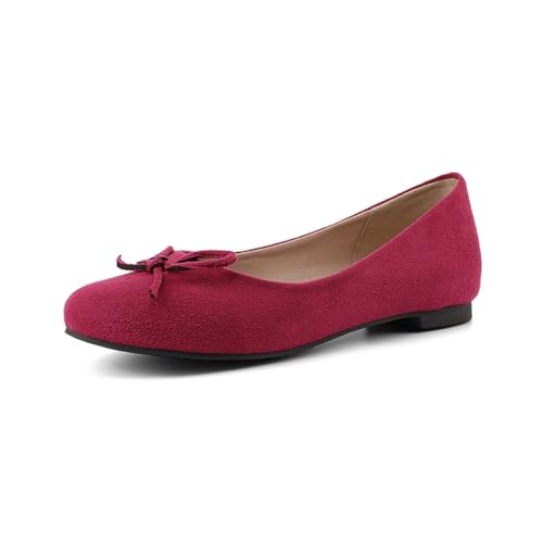 Ballettschuhe Damen Pumps Slip On Flats Shoes Schuhe Formeller Und Leger Stil Mit Runder Spitze Und Schleifendetail Für Täglichen Gebrauch Und Frühjahrsfahrten,Suede pink,46 EU Ballettschuhe Damen Pumps Slip On Flats Shoes Schuhe Formeller Und Leger Stil Mit Runder Spitze Und Schleifendetail Für Täglichen Gebrauch Und Frühjahrsfahrten,Suede pink,46 EU von MiaZane