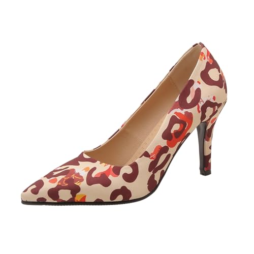Damen High Heels Pumps Kleider Pumps Klassische Stöckelschuhe Spitze Zehe Hochzeits Für Geschäft Und Cocktail Party Hochglanz,Patterned apricot,40 EU Damen High Heels Pumps Kleider Pumps Klassische Stöckelschuhe Spitze Zehe Hochzeits Für Geschäft Und Cocktail Party Hochglanz,Patterned apricot,40 EU von Generic