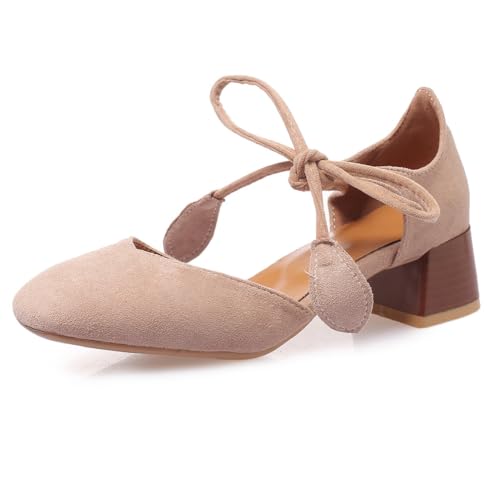 Damen Hofschuhe Blockabsatz Chunky Runde Spitze Mary Jane Pumps Für Büro Und Frühlingsausflüge Atmungsaktives Wildleder Schlupfschuhe,Rosa,42 EU Damen Hofschuhe Blockabsatz Chunky Runde Spitze Mary Jane Pumps Für Büro Und Frühlingsausflüge Atmungsaktives Wildleder Schlupfschuhe,Rosa,42 EU von MiaZane