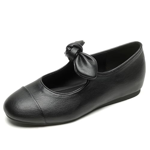 Damen Zweifarbige Ballettflats Runde Cap Toe Zehe Mit Colorblock Schleifen Detail Niedriger Absatz Komfort Schuhe Für Freizeit Und Spaziergänge,Schwarz,39 EU Damen Zweifarbige Ballettflats Runde Cap Toe Zehe Mit Colorblock Schleifen Detail Niedriger Absatz Komfort Schuhe Für Freizeit Und Spaziergänge,Schwarz,39 EU von MiaZane