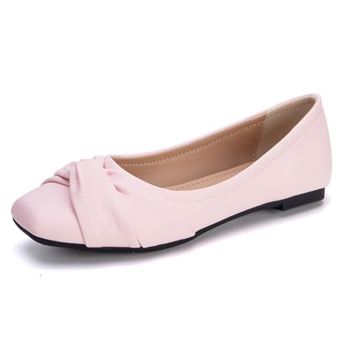 Klassische Ballerinas Damen Mit Niedrigem Absatz Weicher Quadratischer Spitze Ballettschuhe Schlupfer Bequeme Schuhe Für Tägliches Tragen Und Frühlingsausflüge,Rosa,52 EU Klassische Ballerinas Damen Mit Niedrigem Absatz Weicher Quadratischer Spitze Ballettschuhe Schlupfer Bequeme Schuhe Für Tägliches Tragen Und Frühlingsausflüge,Rosa,52 EU von MiaZane