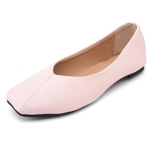 Klassische Ballerinas Damen Schlupfer Loafers Pumps Formal Casual Aus Kunstleder Mit Niedrigem Absatz Bequeme Schuhe Für Frühling Herbst Tägliches Tragen,Blush pink,41 EU Klassische Ballerinas Damen Schlupfer Loafers Pumps Formal Casual Aus Kunstleder Mit Niedrigem Absatz Bequeme Schuhe Für Frühling Herbst Tägliches Tragen,Blush pink,41 EU von MiaZane