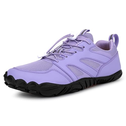 MiaZane Barfuß Aqua Schuhe Herren Damen Fünf Zehen Trail Laufen Trainingsschuhe Outdoor Wandern Wasser Schuhe Leichtgewicht Bequem Schwimmen Tauchen Surfen,Lila,46 EU von MiaZane