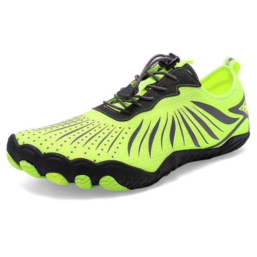 MiaZane Barfuß Aqua Wasserschuhe Strandschuhe Herren Damien Schnelltrocknende Wassersportschuhe Gepolstert für Schwimmen Surfen Gehen Wandern,Grün,36 EU von MiaZane