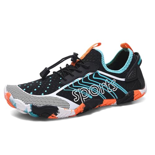 MiaZane Barfuß Wasserschuhe Damen Herren Schnelltrocknend Schnürung Schwimmen Strand Aqua Sneaker Wassergymnastik Trainingsschuhe Sport Tauchen Schuhe Für Surfen Laufen Fahren,Blackorange,41 EU MiaZane Barfuß Wasserschuhe Damen Herren Schnelltrocknend Schnürung Schwimmen Strand Aqua Sneaker Wassergymnastik Trainingsschuhe Sport Tauchen Schuhe Für Surfen Laufen Fahren,Blackorange,41 EU von MiaZane