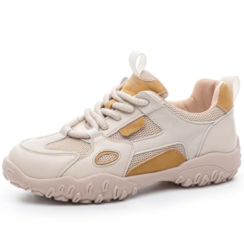 MiaZane Damen Sportschuhe Casual Schnürer Colorblock Laufschuhe Für Spazieren Und Alltag Atmungsaktiv Rindsleder Gummisohle rutschfest,Gelb,40 EU MiaZane Damen Sportschuhe Casual Schnürer Colorblock Laufschuhe Für Spazieren Und Alltag Atmungsaktiv Rindsleder Gummisohle rutschfest,Gelb,40 EU von MiaZane
