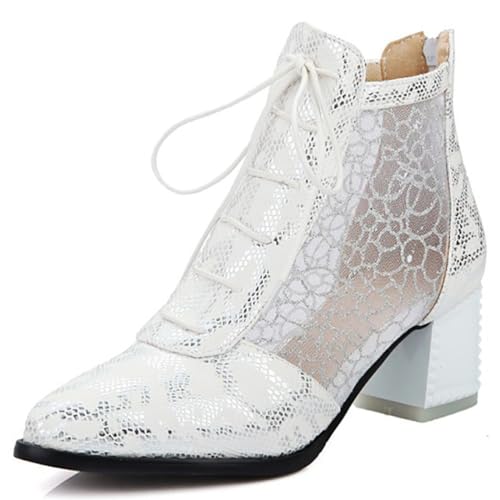MiaZane Damen Stiefeletten Knöchelhoch Mit Breitem Blockabsatz Rundspitze Sommer Mesh Stiefel Für Büro Und Abendkleidung Atmungsaktiv,Weiß,39 EU MiaZane Damen Stiefeletten Knöchelhoch Mit Breitem Blockabsatz Rundspitze Sommer Mesh Stiefel Für Büro Und Abendkleidung Atmungsaktiv,Weiß,39 EU von MiaZane