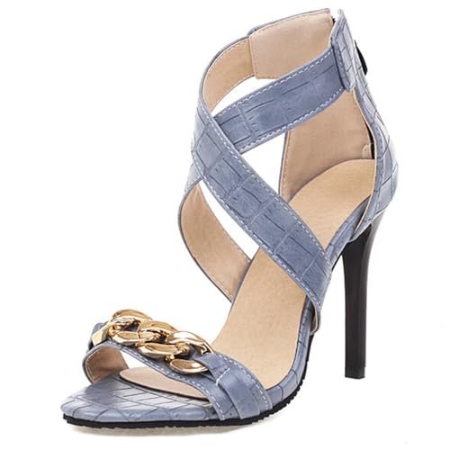 MiaZane Damensandalen Mit Absatz Stiletto Riemen Offene Zehen Knöchelriemen Abendsandalen Für Nachtclub Und Abendveranstaltung Große Größen,Blau,47 EU MiaZane Damensandalen Mit Absatz Stiletto Riemen Offene Zehen Knöchelriemen Abendsandalen Für Nachtclub Und Abendveranstaltung Große Größen,Blau,47 EU von MiaZane