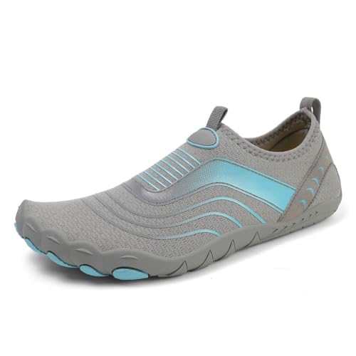 MiaZane Wasserschuhe Damen Herren Aqua Strand Schwimmen Schnelltrocknende Barfußschuhe Schlupf Mesh Sportliche Sneaker für Schwimmbad Bootsurlaub Surfen Tauchen Yoga,Grau,39 EU MiaZane Wasserschuhe Damen Herren Aqua Strand Schwimmen Schnelltrocknende Barfußschuhe Schlupf Mesh Sportliche Sneaker für Schwimmbad Bootsurlaub Surfen Tauchen Yoga,Grau,39 EU von MiaZane