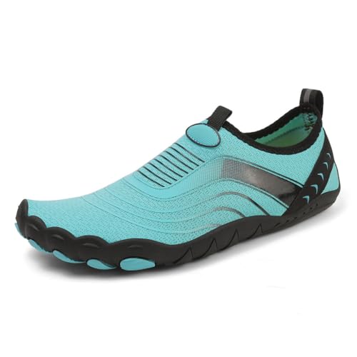 MiaZane Wasserschuhe Damen Herren Aqua Strand Schwimmen Schnelltrocknende Barfußschuhe Schlupf Mesh Sportliche Sneaker für Schwimmbad Bootsurlaub Surfen Tauchen Yoga,Moonlight,42 EU von MiaZane