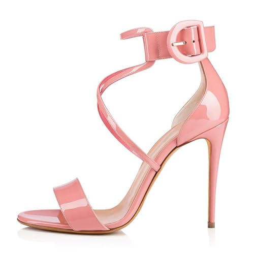 Sandalen Damen High Heels Stiletto Absatz Kreuz Riemen Abendschuhe Riemchen Sandalen Dünner Riemen Stiletto Offene Schuhe Für Hochzeitsempfang Cocktail Party,Rosa,39 EU Sandalen Damen High Heels Stiletto Absatz Kreuz Riemen Abendschuhe Riemchen Sandalen Dünner Riemen Stiletto Offene Schuhe Für Hochzeitsempfang Cocktail Party,Rosa,39 EU von MiaZane