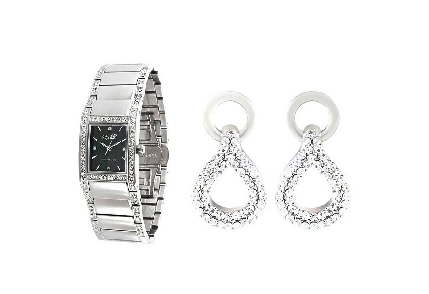 Miabelle Quarzuhr Sinniges Diamantschmuck-Set Uhr und Ohrringe mit von Miabelle