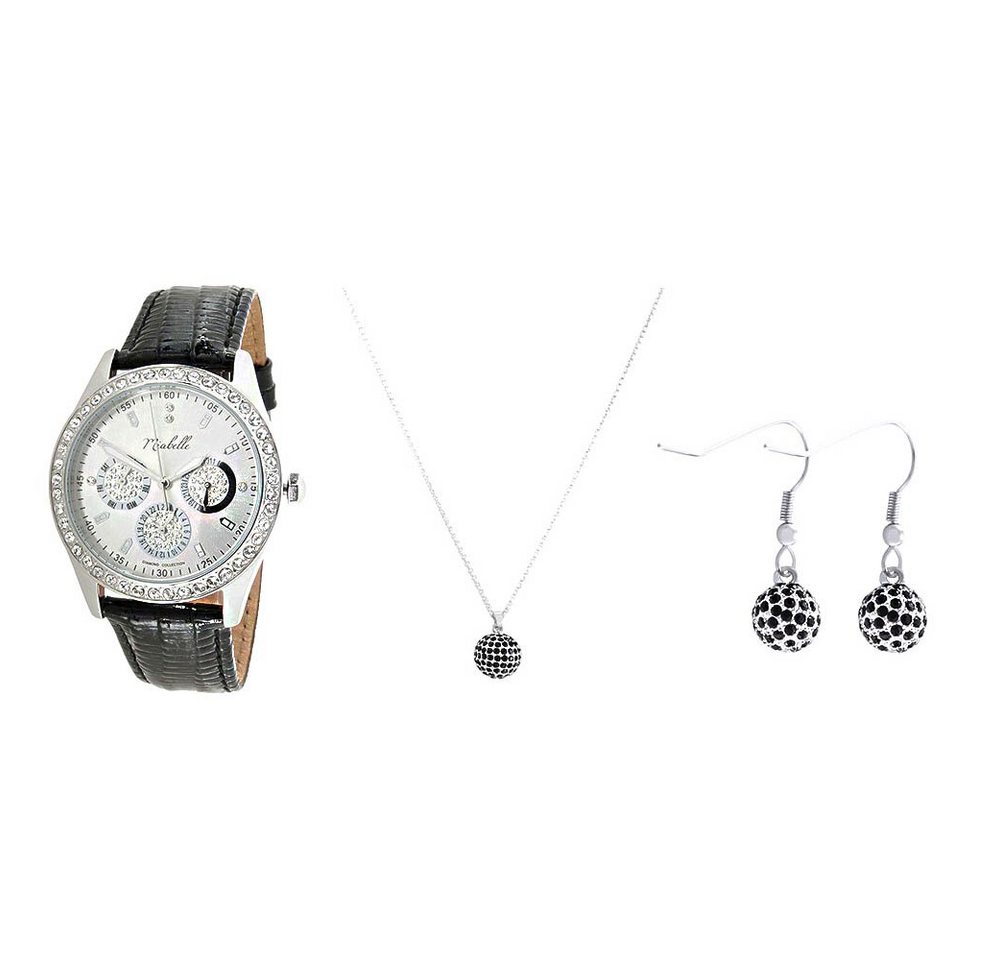 Miabelle Schmuckset Harmonisches Diamantschmuck-Set Uhr Halskette und von Miabelle