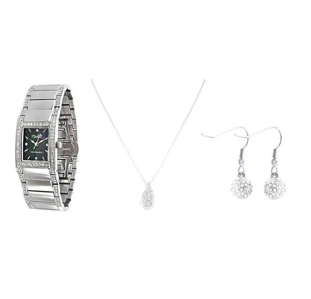 Miabelle Schmuckset Sinniges Diamantschmuck-Set Uhr Halskette und Ohr von Miabelle