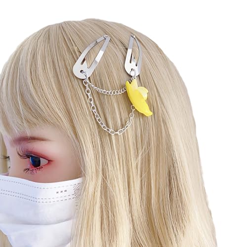 Hip Hop Obstkette Haarspangen für Frauen, modisch, lustige Haarnadeln, Mädchen, Haarspangen, Kopfschmuck, niedliches Haar-Accessoire, Haarkette von Miaelle