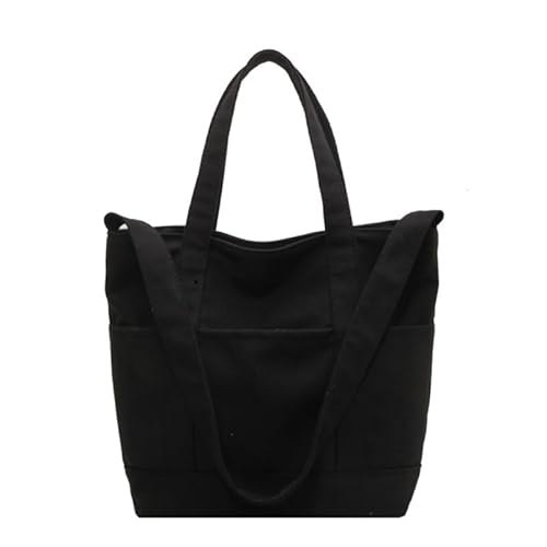 Miaelle 2023 Tote Bag Crossbody Bag Handtasche Große Kapazität Schultertasche Mädchen Frauen Vielseitige Büchertaschen Schultasche Tasche Große Kapazität Schultertasche, Schwarz von Miaelle