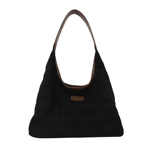 Miaelle Modische und vielseitige Tragetasche, lässige Handtasche, Nylon-Schultertasche für Damen, große Kapazität, Schwarz von Miaelle