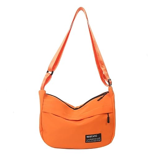Miaelle Nylon-Reisetasche, modisch, lässig, Umhängetasche, große Kapazität, vielseitige Tasche für Teenager, Mädchen, Crossbody-Tasche, Orange von Miaelle