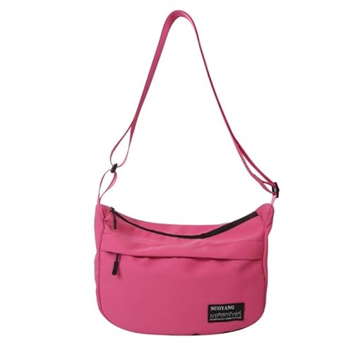 Miaelle Nylon-Reisetasche, modisch, lässig, Umhängetasche, große Kapazität, vielseitige Tasche für Teenager, Mädchen, Crossbody-Tasche, hot pink von Miaelle