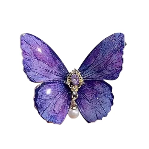 Niedliches Haar-Accessoire, stilvolle Haarspange mit Schmetterling, auffälliger Haarnadel, niedliches Geschenk für Mädchen, beweglicher Schmetterling, Haarschmuck von Miaelle