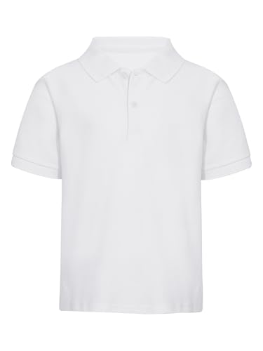 Miaeowve Kinder Jungen Poloshirt Kurzarm Oberteil Sommer Sport T-Shirt Reverskrgaen Hemd Einfarbig Mit Knöpfe Casual Streetwear Gr. 98-170 Weiß 158-164 von Miaeowve