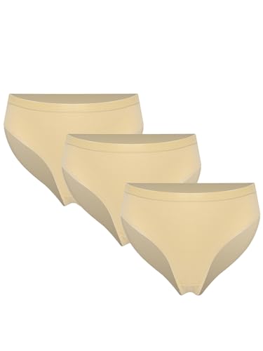 Miaeowve Mädchen Ballett Slips 3er Pack Tanz Unterhosen Baumwolle Unterwäsche Für Kinder Gr. 110-170 3 Stücke Nackt 134-140 von Miaeowve